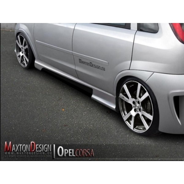 Накладки на пороги Maxton Design ver2 Opel Corsa C (2000-2006)