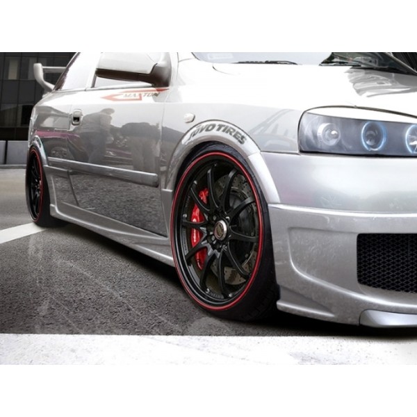 Накладки на пороги Maxton Design Racer Opel Astra G 3D HB (1998-2004)