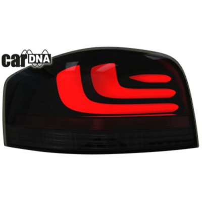Оптика альтернативная LED задняя Dectane CarDNA Audi A3 8P (2003-2009) чёрные