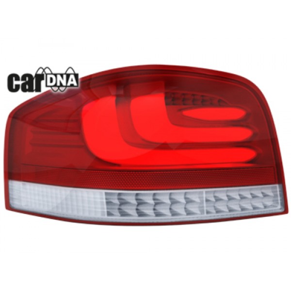 Оптика альтернативная LED задняя Dectane CarDNA Audi A3 8P (2003-2009) хрусталь