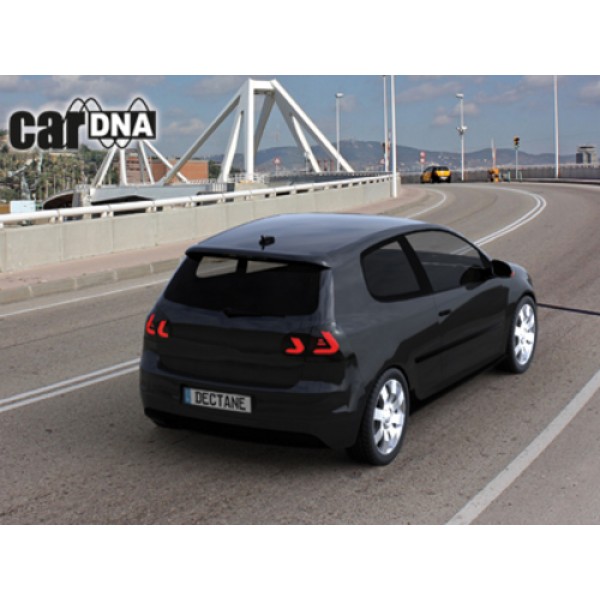 Оптика альтернативная LED задняя Dectane CarDNA Volkswagen Golf V (2003-2008) чёрно-тонированная