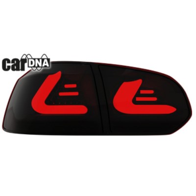 Оптика альтернативная задняя Dectane CarDNA Volkswagen Golf VI (2008-...) красно-чёрная