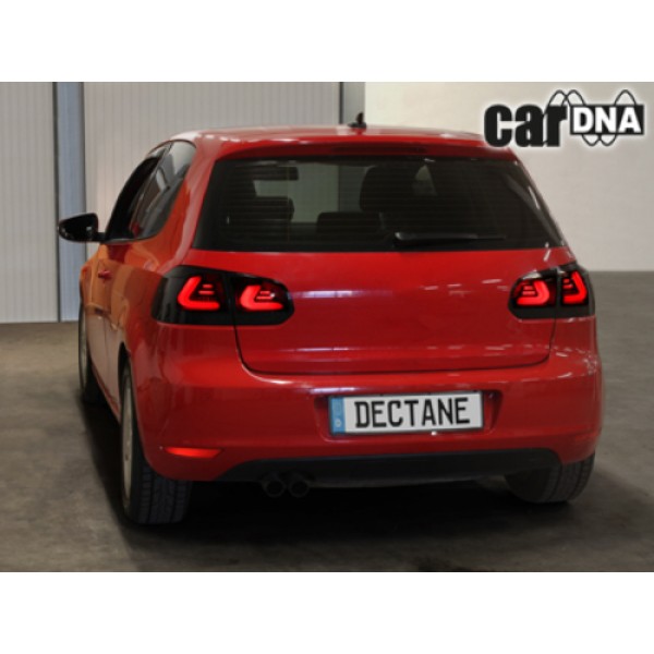 Оптика альтернативная задняя Dectane CarDNA Volkswagen Golf VI (2008-...) красно-тонированная