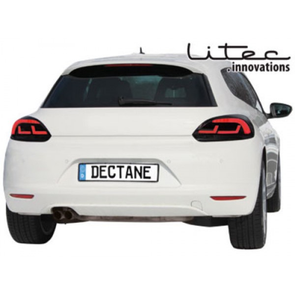 Альтернативная оптика задняя Dectane Litec для Volkswagen Scirocco III (2008-...) красно-тонированная