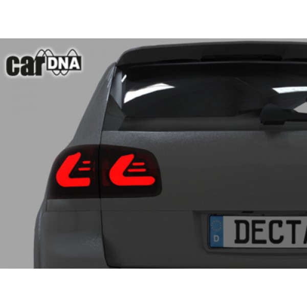 Оптика альтернативная задняя Dectane CarDNA Volkswagen Touareg (2002-2010) чёрно-красно-тонированная