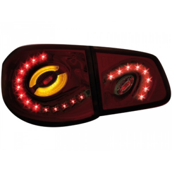 Фонари задние альтернативные LED Volkswagen Tiguan (2007-...) красно-тонированные