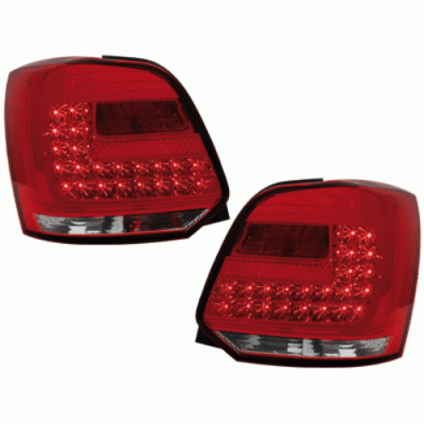 Оптика альтернативная тюнинг задняя LED Volkswagen Polo 6R (2009-...) хрусталь
